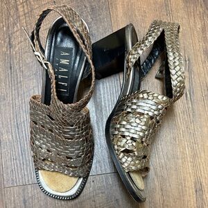 Amalfi Women's Woven Tan Heels